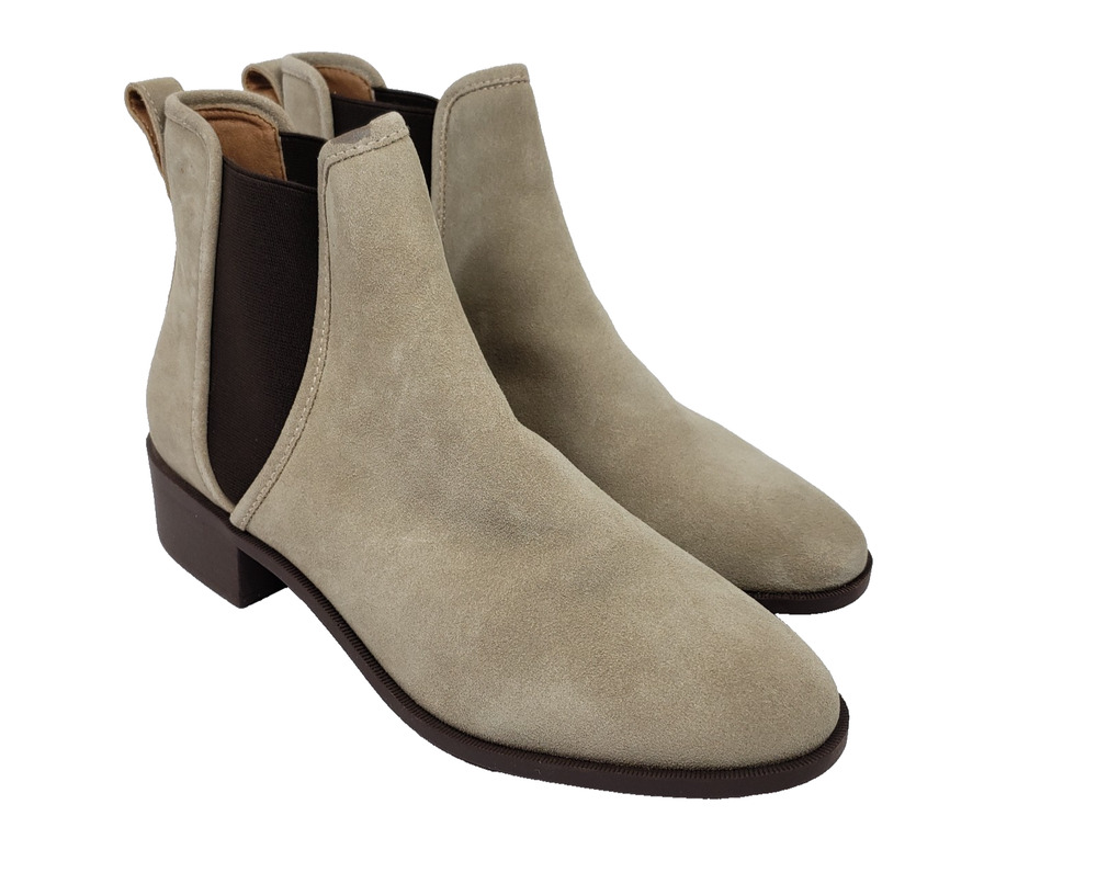 Steve Madden Darbie Womens Size 11 Taupe Suede Chelsea Ankle Bootie Boots